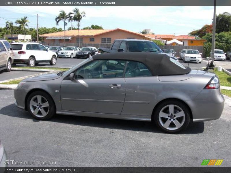 Steel Gray Metallic / Parchment 2008 Saab 9-3 2.0T Convertible