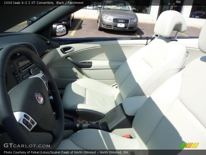 Black / Parchment 2009 Saab 9-3 2.0T Convertible