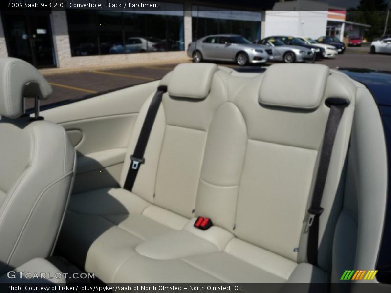 Black / Parchment 2009 Saab 9-3 2.0T Convertible