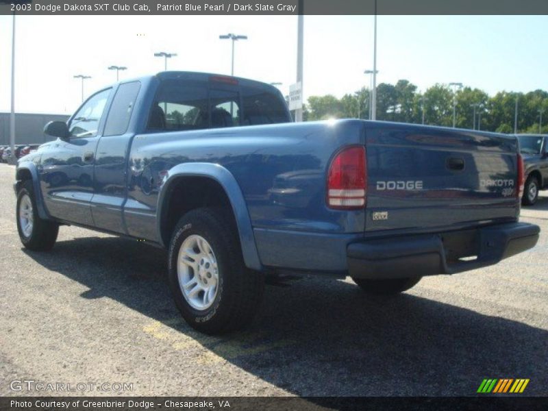 Patriot Blue Pearl / Dark Slate Gray 2003 Dodge Dakota SXT Club Cab