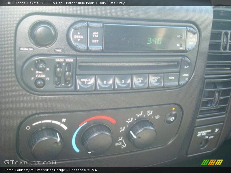 Patriot Blue Pearl / Dark Slate Gray 2003 Dodge Dakota SXT Club Cab