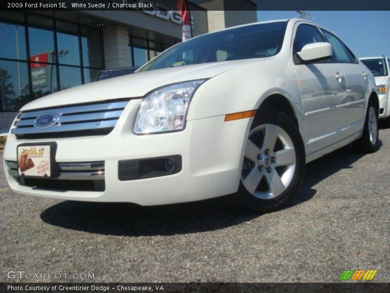 White Suede / Charcoal Black 2009 Ford Fusion SE