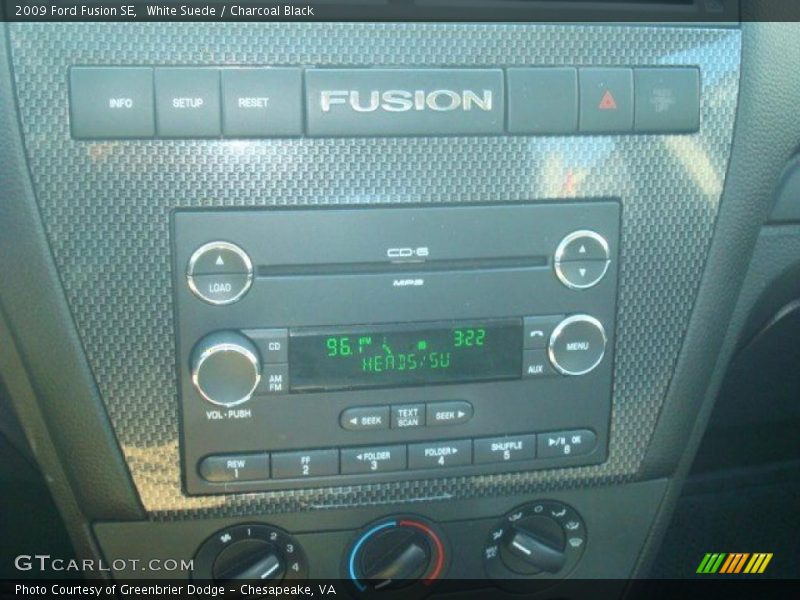 White Suede / Charcoal Black 2009 Ford Fusion SE