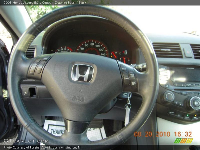 Graphite Pearl / Black 2003 Honda Accord EX-L Coupe