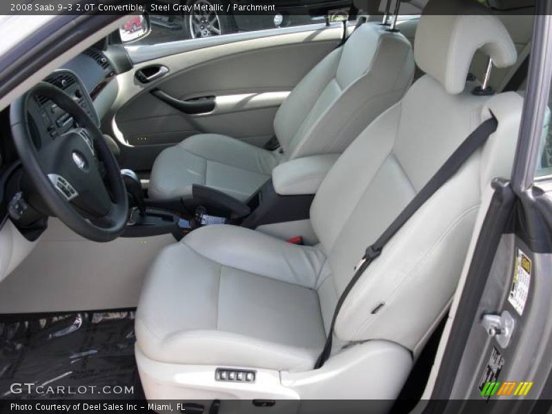 Steel Gray Metallic / Parchment 2008 Saab 9-3 2.0T Convertible
