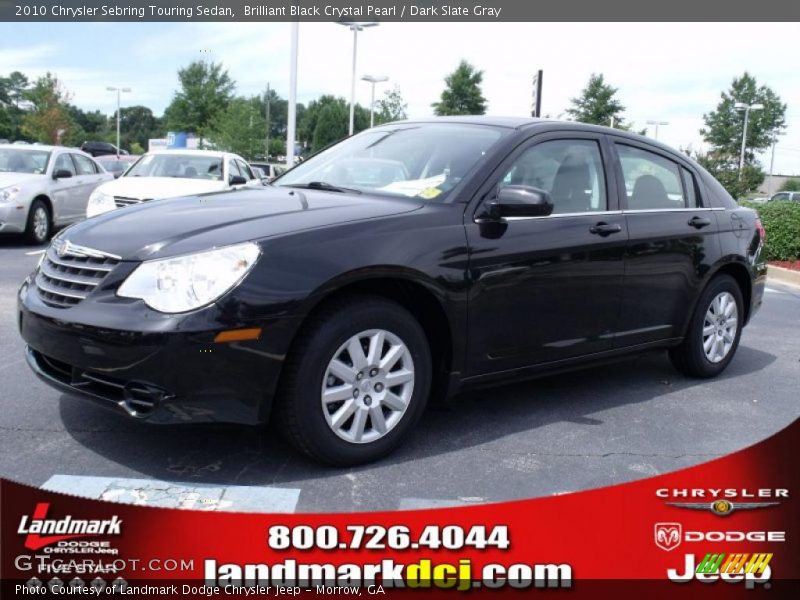 Brilliant Black Crystal Pearl / Dark Slate Gray 2010 Chrysler Sebring Touring Sedan