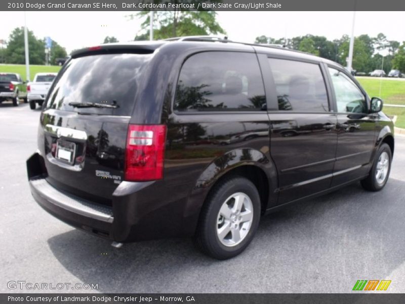 Dark Cordovan Pearlcoat / Dark Slate Gray/Light Shale 2010 Dodge Grand Caravan SE Hero