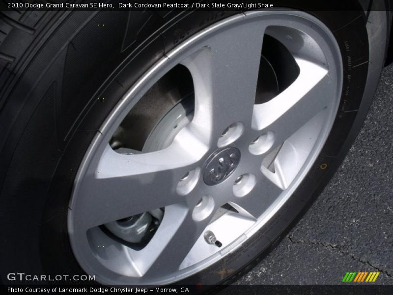 Dark Cordovan Pearlcoat / Dark Slate Gray/Light Shale 2010 Dodge Grand Caravan SE Hero