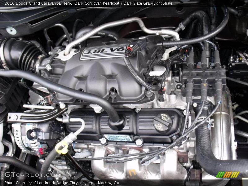 Dark Cordovan Pearlcoat / Dark Slate Gray/Light Shale 2010 Dodge Grand Caravan SE Hero