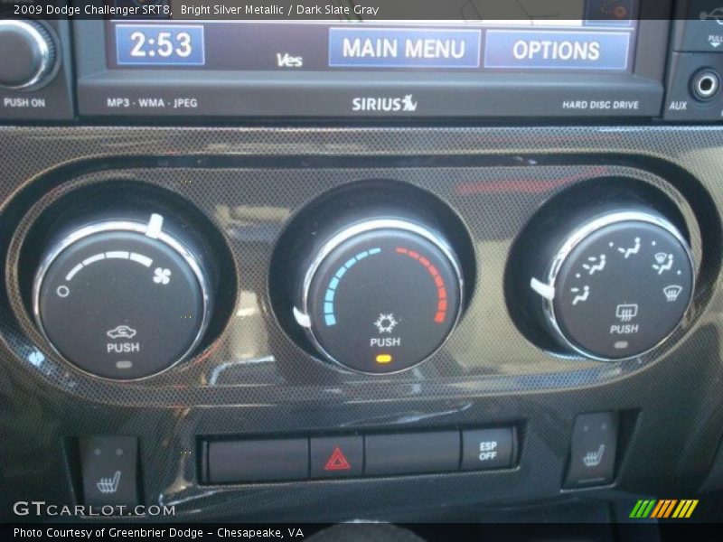 Bright Silver Metallic / Dark Slate Gray 2009 Dodge Challenger SRT8