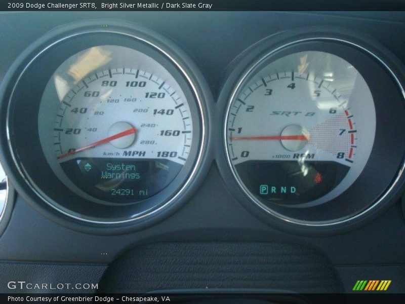 Bright Silver Metallic / Dark Slate Gray 2009 Dodge Challenger SRT8