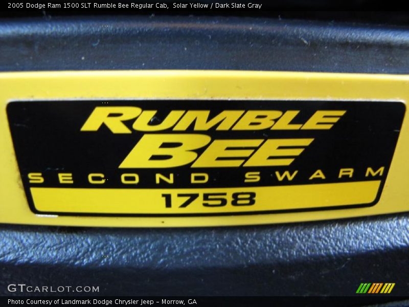Solar Yellow / Dark Slate Gray 2005 Dodge Ram 1500 SLT Rumble Bee Regular Cab