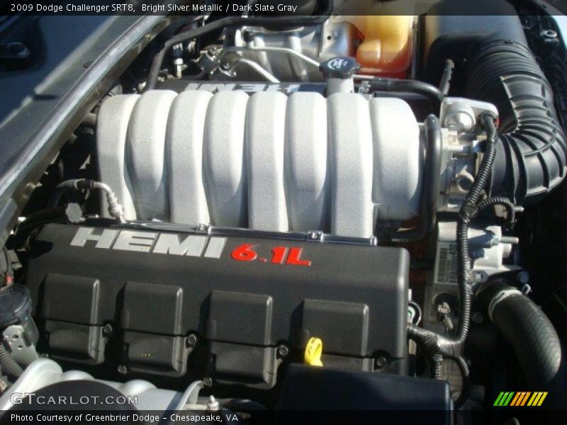 Bright Silver Metallic / Dark Slate Gray 2009 Dodge Challenger SRT8