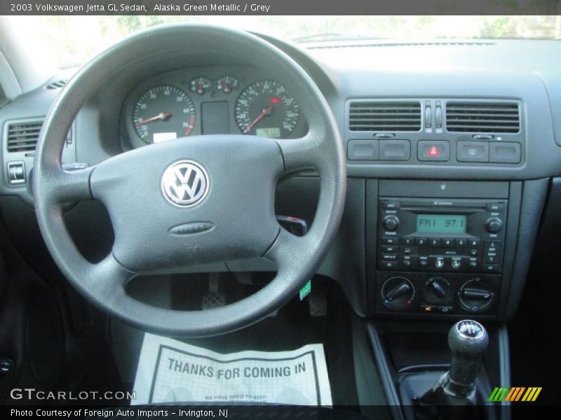 Alaska Green Metallic / Grey 2003 Volkswagen Jetta GL Sedan