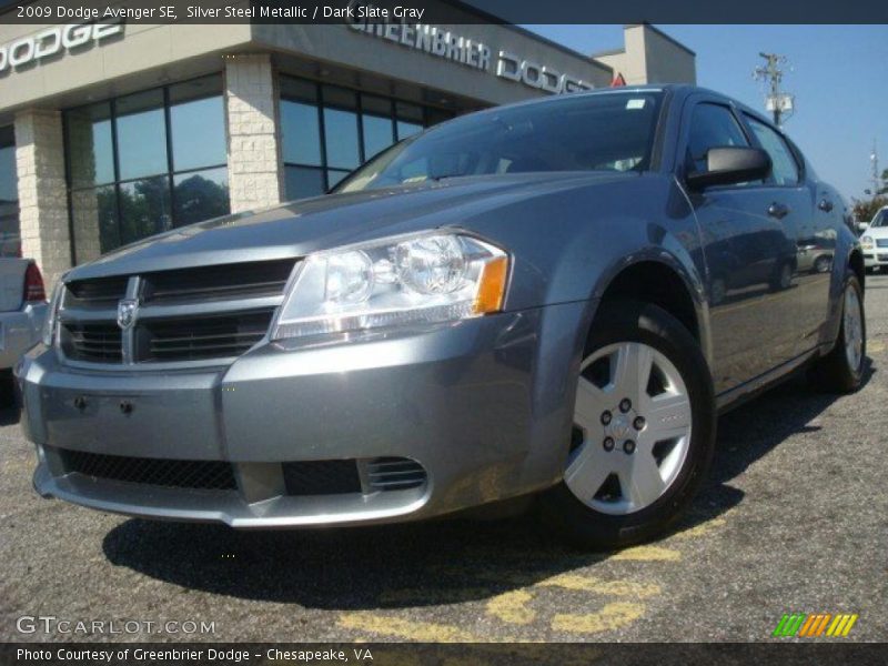 Silver Steel Metallic / Dark Slate Gray 2009 Dodge Avenger SE