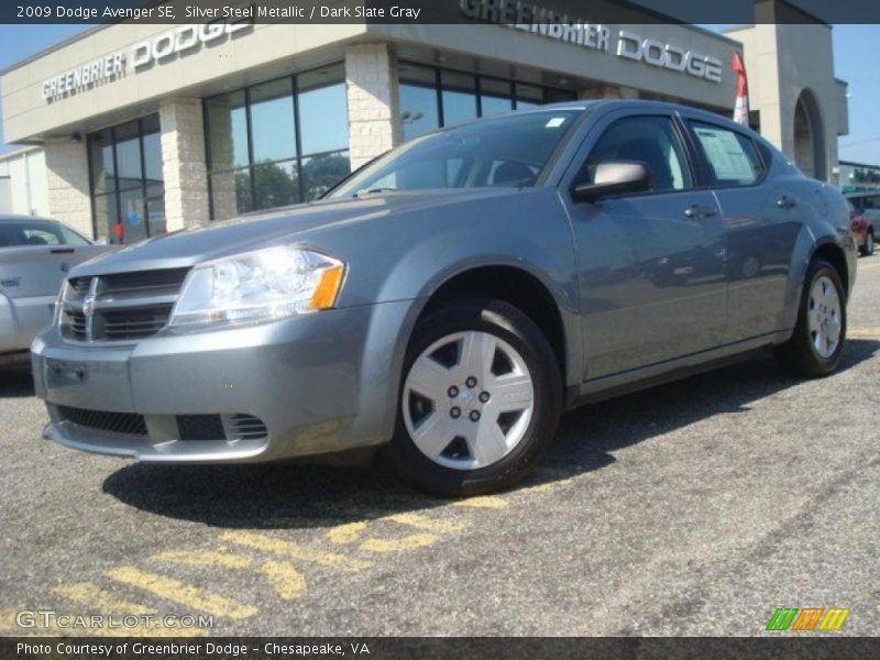 Silver Steel Metallic / Dark Slate Gray 2009 Dodge Avenger SE