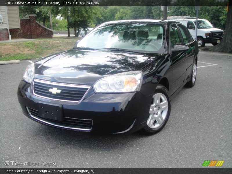 Black / Titanium Gray 2007 Chevrolet Malibu LT Sedan