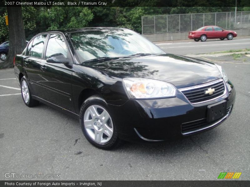 Black / Titanium Gray 2007 Chevrolet Malibu LT Sedan