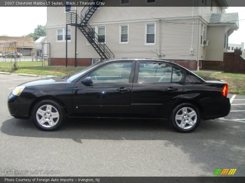 Black / Titanium Gray 2007 Chevrolet Malibu LT Sedan