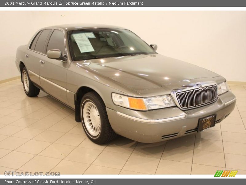 Spruce Green Metallic / Medium Parchment 2001 Mercury Grand Marquis LS
