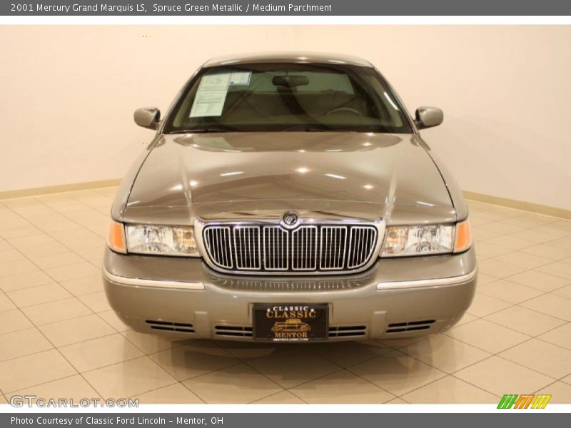 Spruce Green Metallic / Medium Parchment 2001 Mercury Grand Marquis LS