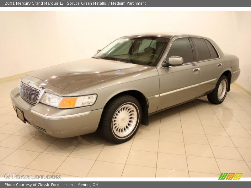 Spruce Green Metallic / Medium Parchment 2001 Mercury Grand Marquis LS