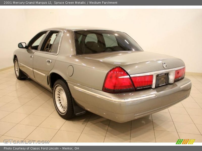 Spruce Green Metallic / Medium Parchment 2001 Mercury Grand Marquis LS