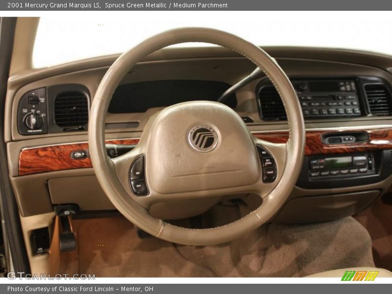 Spruce Green Metallic / Medium Parchment 2001 Mercury Grand Marquis LS