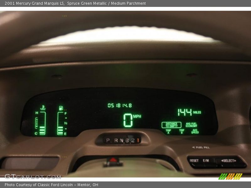 Spruce Green Metallic / Medium Parchment 2001 Mercury Grand Marquis LS