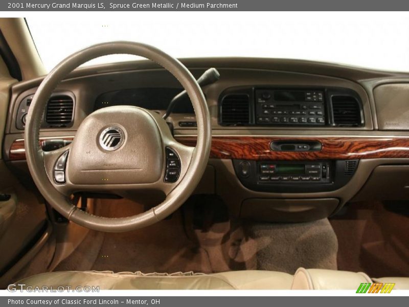 Spruce Green Metallic / Medium Parchment 2001 Mercury Grand Marquis LS