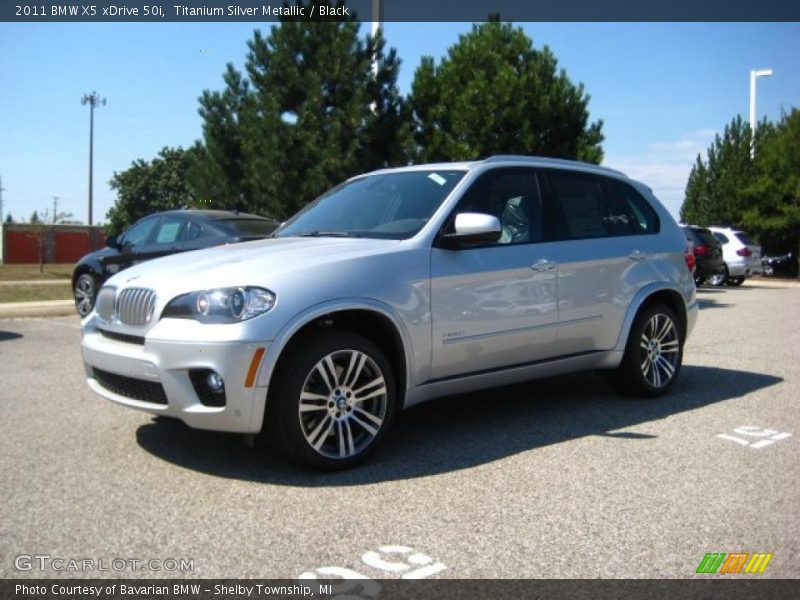 Titanium Silver Metallic / Black 2011 BMW X5 xDrive 50i