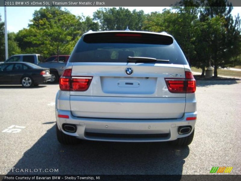 Titanium Silver Metallic / Black 2011 BMW X5 xDrive 50i