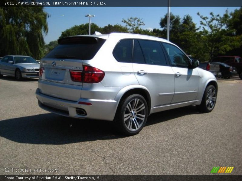 Titanium Silver Metallic / Black 2011 BMW X5 xDrive 50i