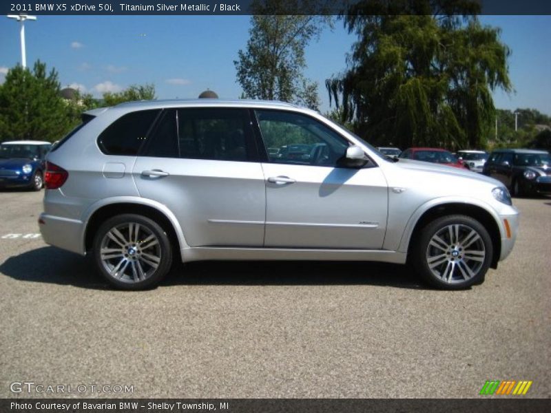 Titanium Silver Metallic / Black 2011 BMW X5 xDrive 50i