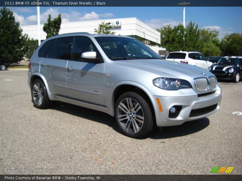 Titanium Silver Metallic / Black 2011 BMW X5 xDrive 50i