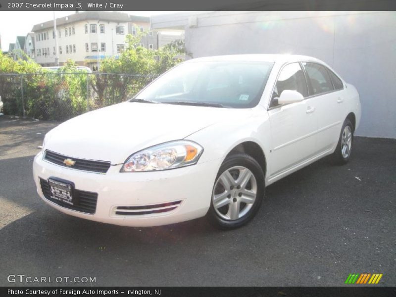White / Gray 2007 Chevrolet Impala LS