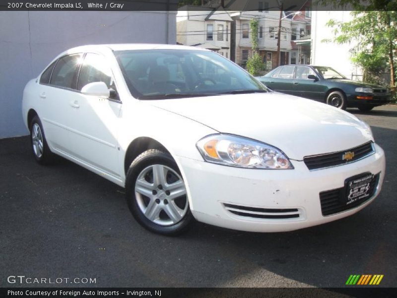 White / Gray 2007 Chevrolet Impala LS