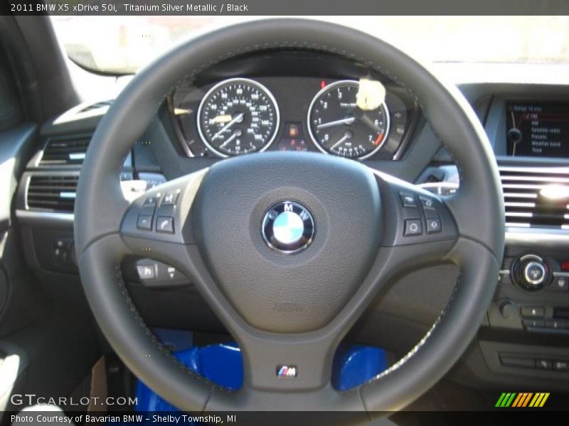 Titanium Silver Metallic / Black 2011 BMW X5 xDrive 50i