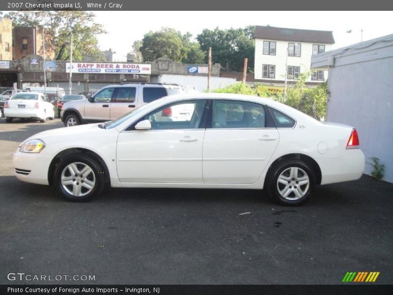 White / Gray 2007 Chevrolet Impala LS