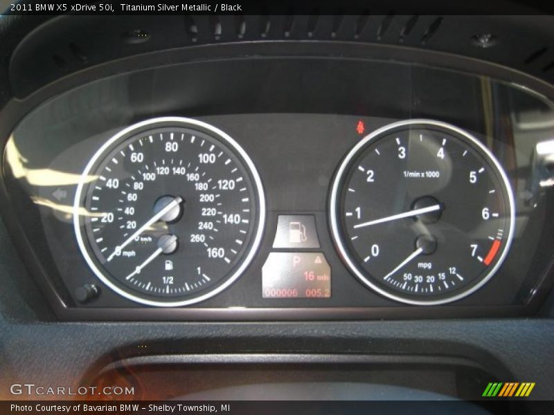 Titanium Silver Metallic / Black 2011 BMW X5 xDrive 50i