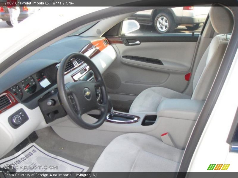 White / Gray 2007 Chevrolet Impala LS