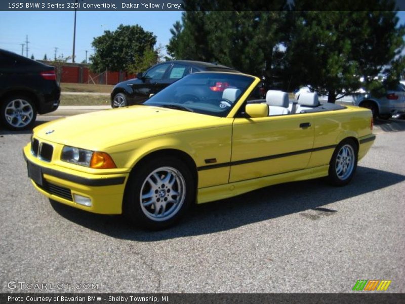 Dakar Yellow / Grey 1995 BMW 3 Series 325i Convertible