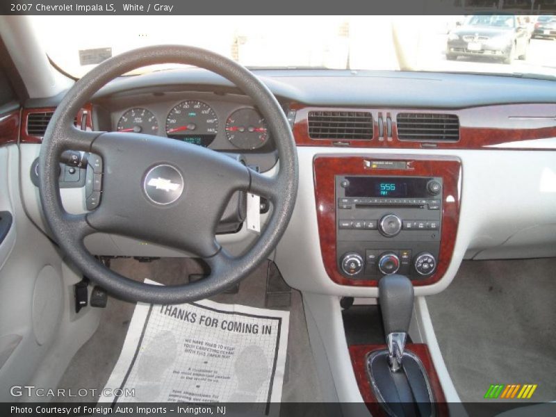 White / Gray 2007 Chevrolet Impala LS