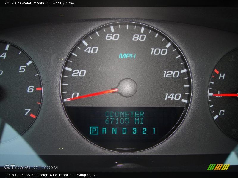 White / Gray 2007 Chevrolet Impala LS
