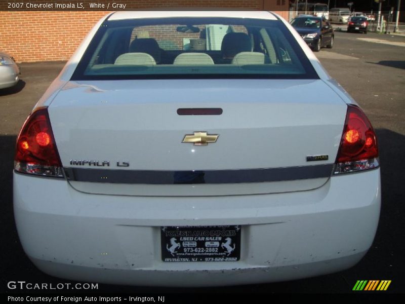 White / Gray 2007 Chevrolet Impala LS