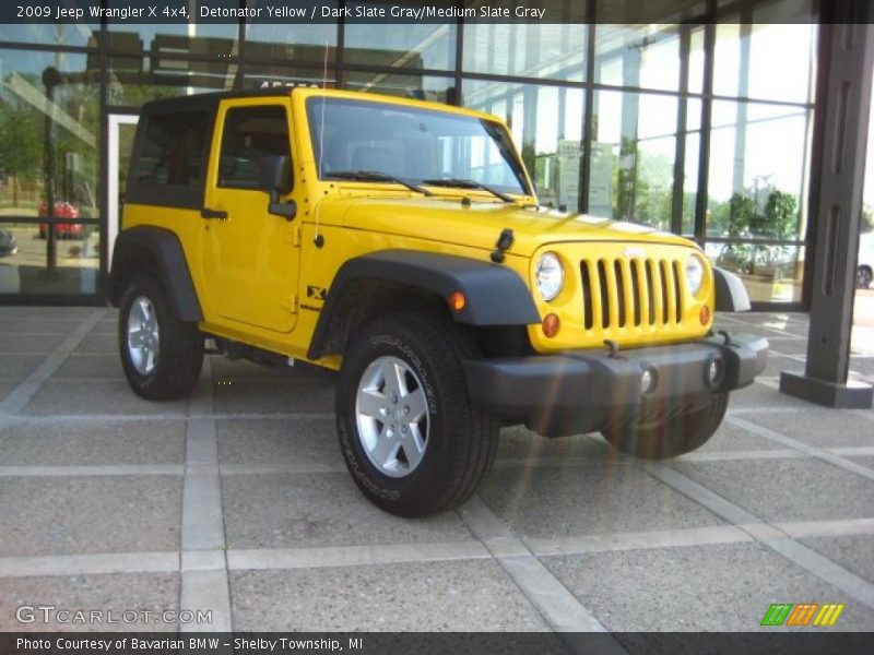 Detonator Yellow / Dark Slate Gray/Medium Slate Gray 2009 Jeep Wrangler X 4x4