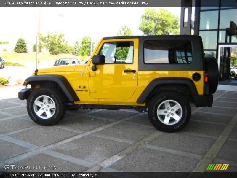 Detonator Yellow / Dark Slate Gray/Medium Slate Gray 2009 Jeep Wrangler X 4x4