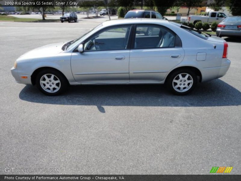 Silver / Gray 2002 Kia Spectra GS Sedan