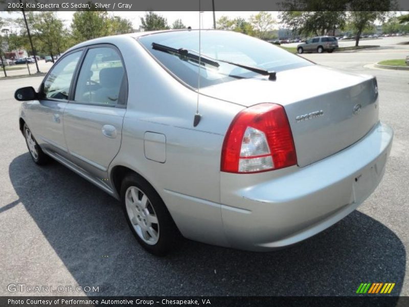 Silver / Gray 2002 Kia Spectra GS Sedan