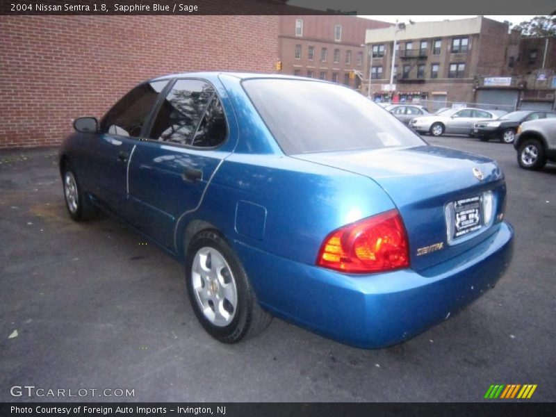 Sapphire Blue / Sage 2004 Nissan Sentra 1.8